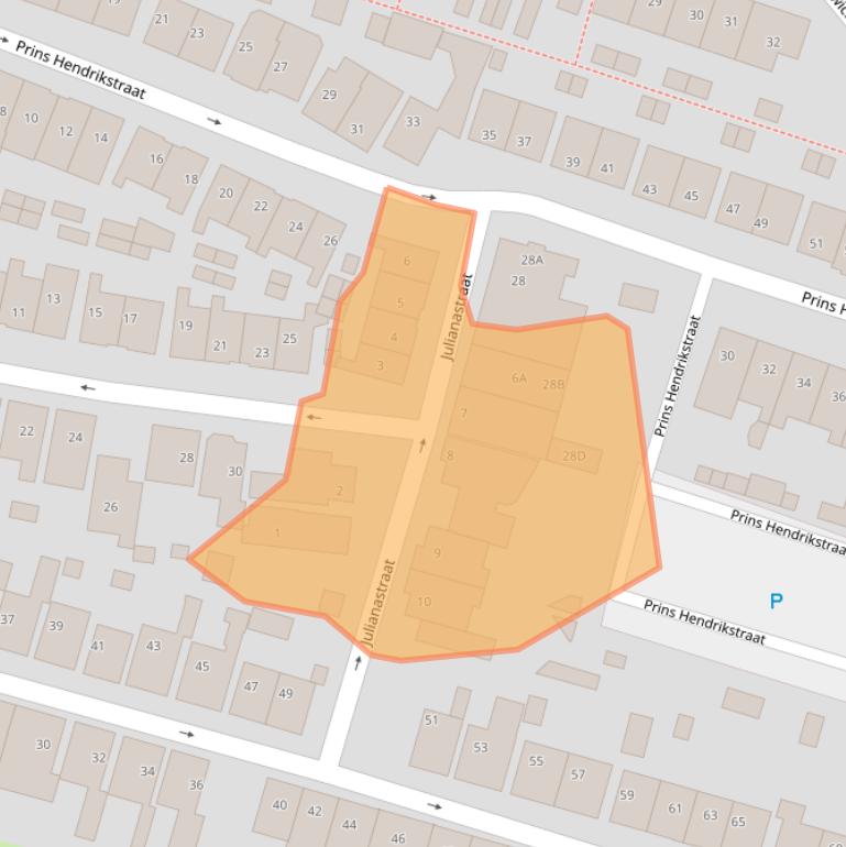 Kaart van postcodegebied 1561ZN.
