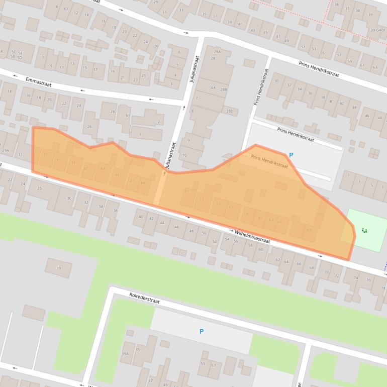 Kaart van postcodegebied 1561ZR.