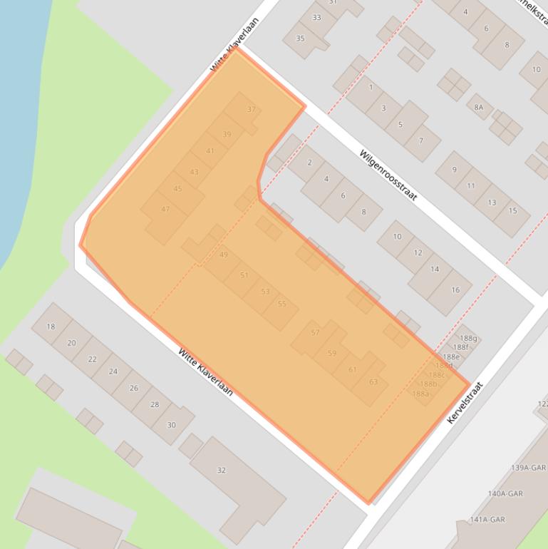 Kaart van postcodegebied 1562AL.