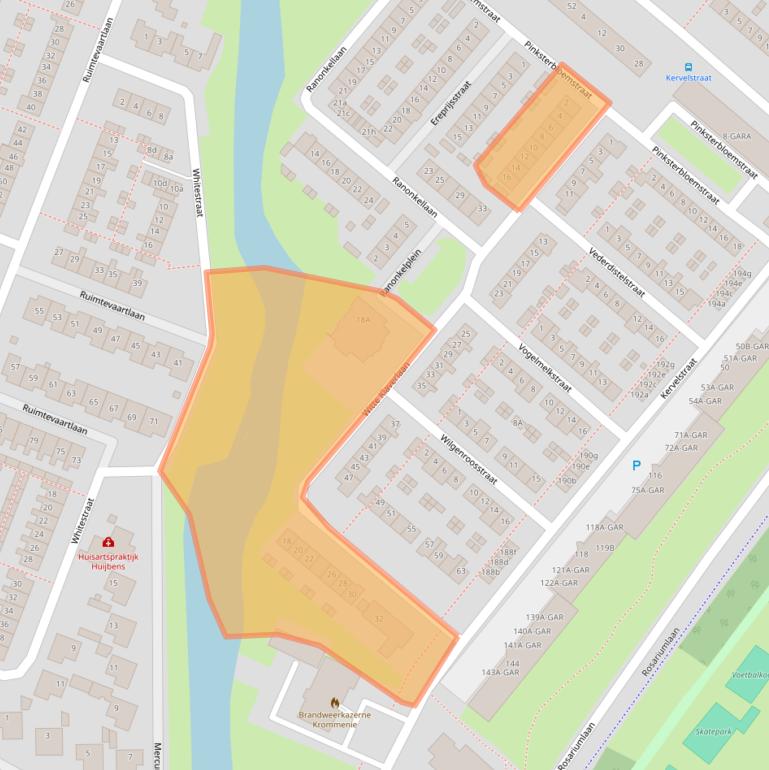 Kaart van postcodegebied 1562AM.