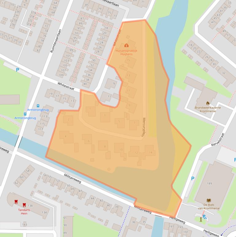Kaart van postcodegebied 1562BJ.