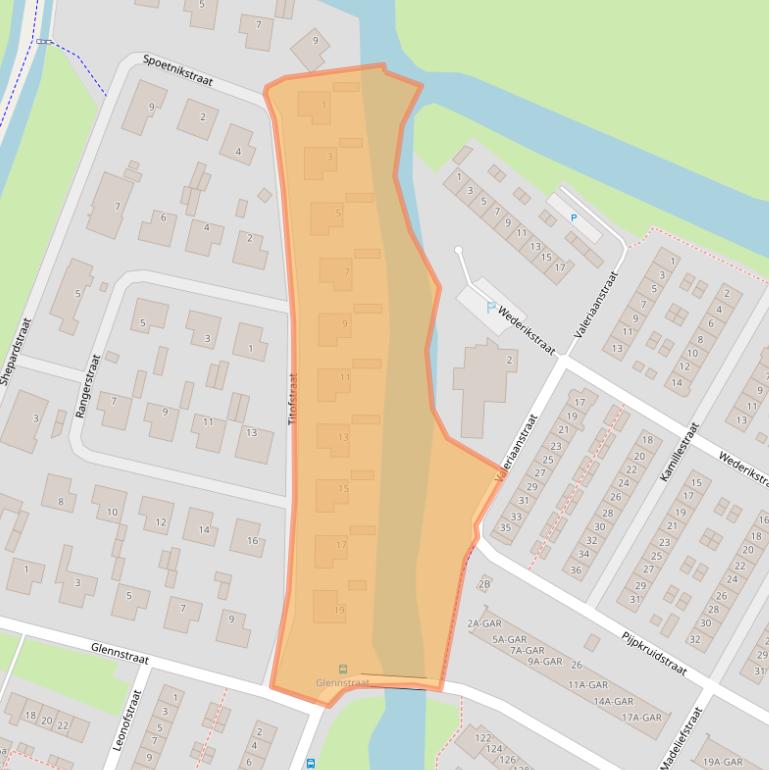 Kaart van postcodegebied 1562BK.