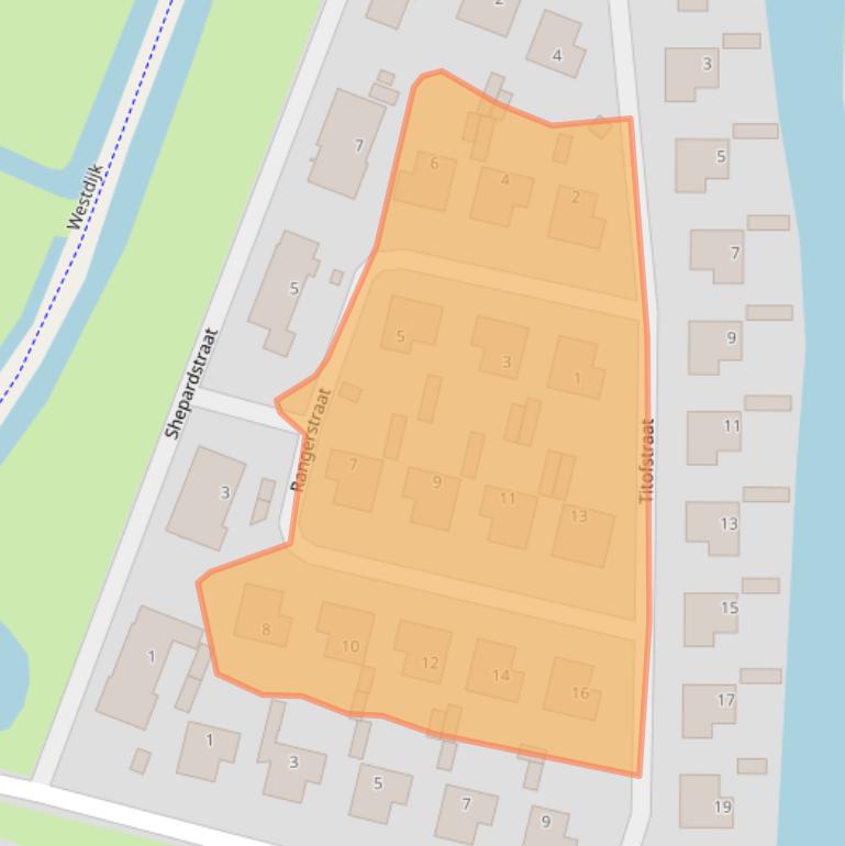 Kaart van postcodegebied 1562BL.