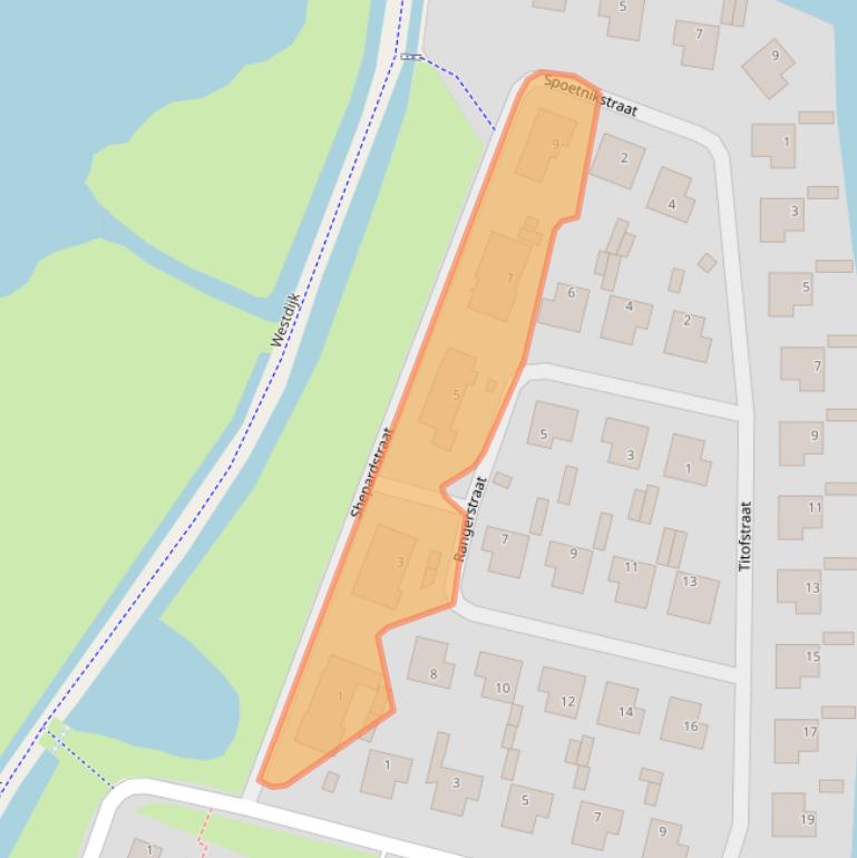 Kaart van postcodegebied 1562BN.