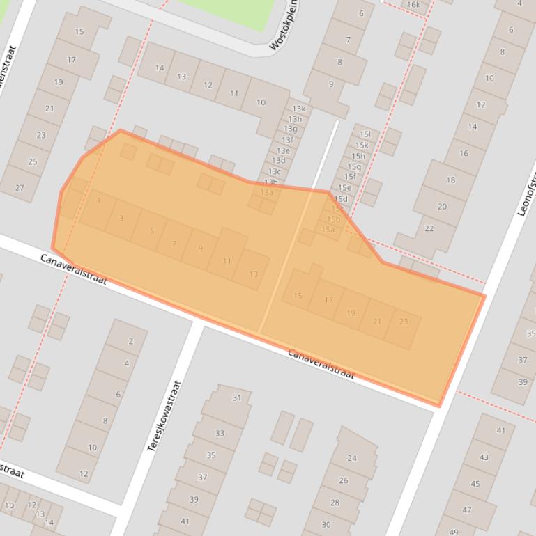 Kaart van postcodegebied 1562BT.