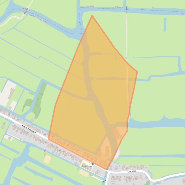 Kaart van postcodegebied 1562GL.