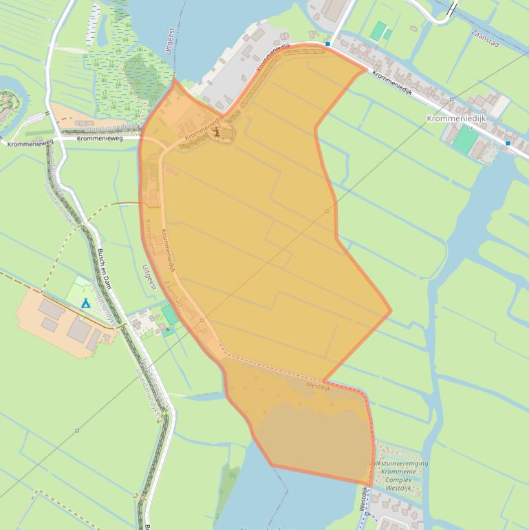 Kaart van postcodegebied 1562GT.