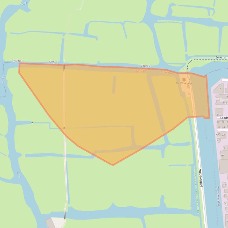 Kaart van postcodegebied 1562GW.