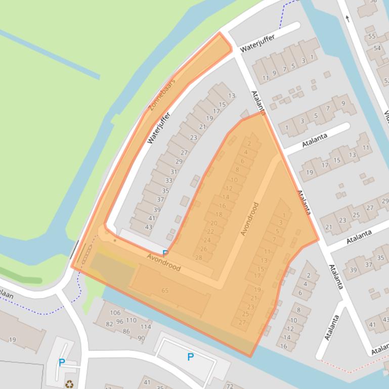 Kaart van postcodegebied 1562LB.