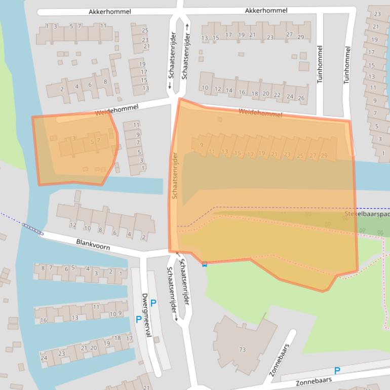 Kaart van postcodegebied 1562LJ.