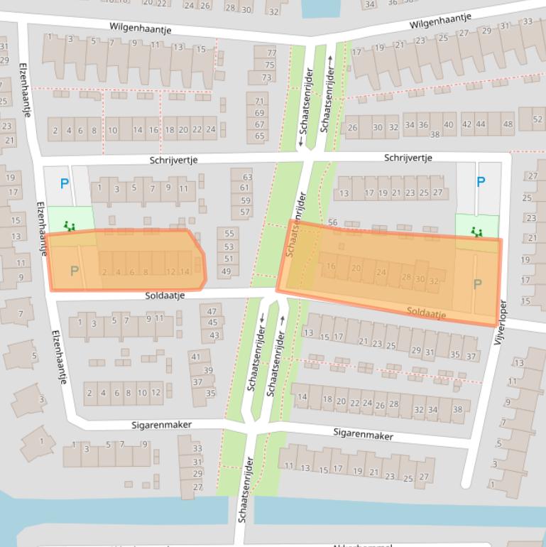 Kaart van postcodegebied 1562LS.