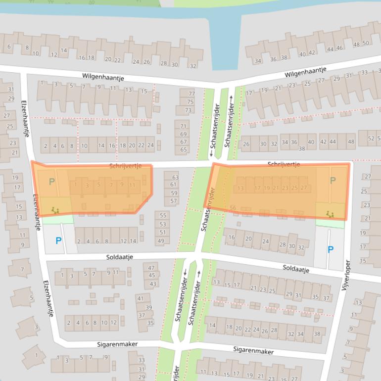 Kaart van postcodegebied 1562LT.