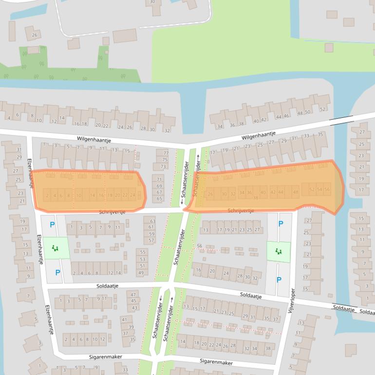Kaart van postcodegebied 1562LV.
