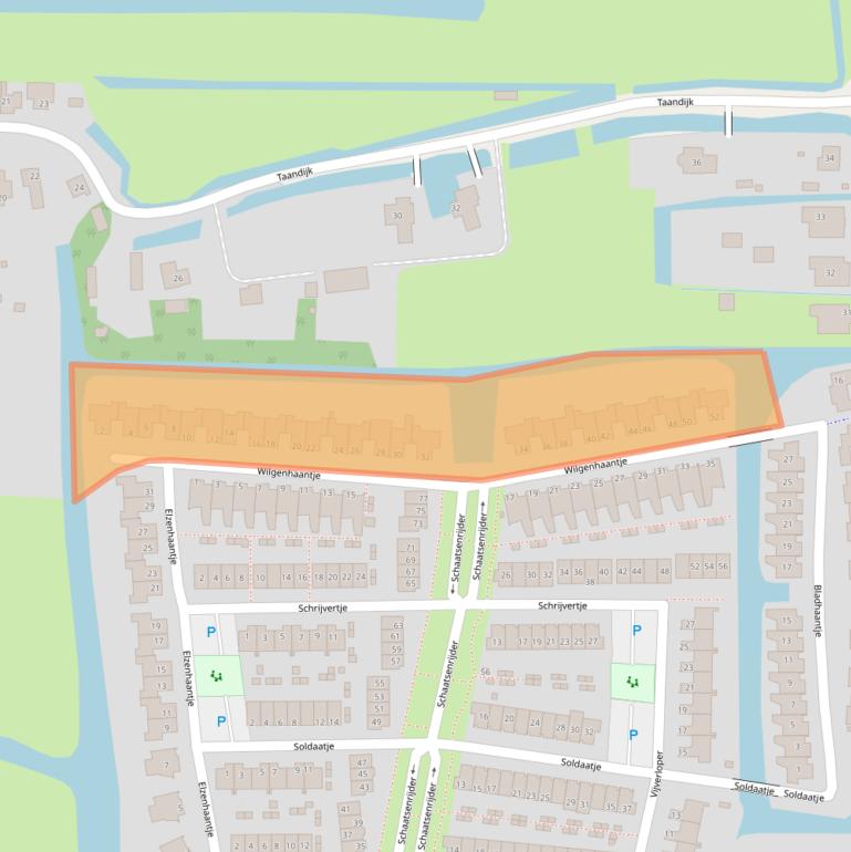 Kaart van postcodegebied 1562LX.