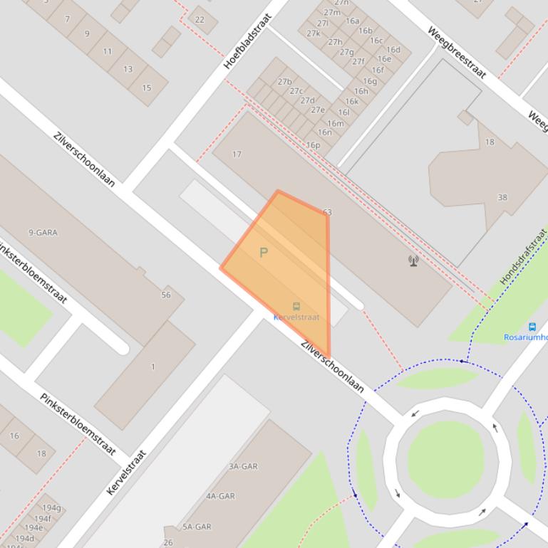 Kaart van postcodegebied 1562RD.