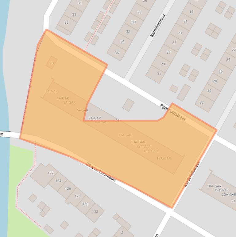 Kaart van postcodegebied 1562RL.