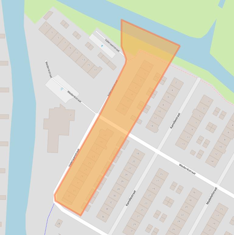 Kaart van postcodegebied 1562RP.