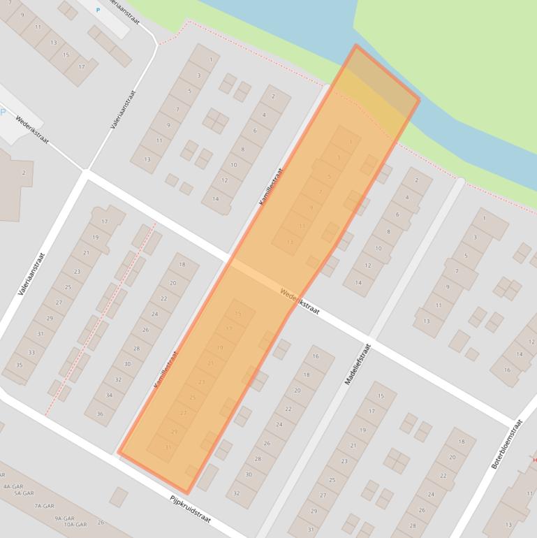 Kaart van postcodegebied 1562RS.