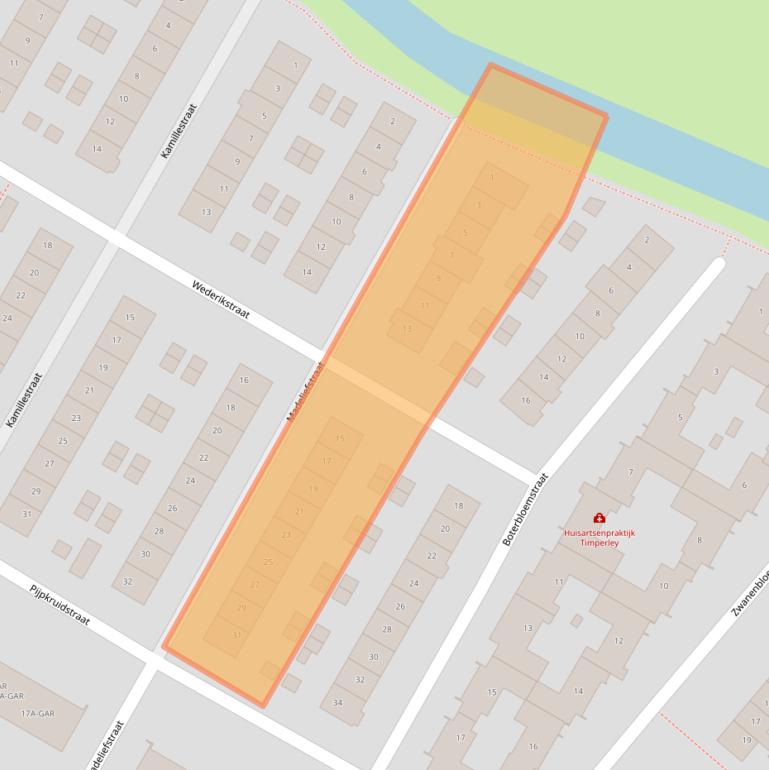 Kaart van postcodegebied 1562RV.