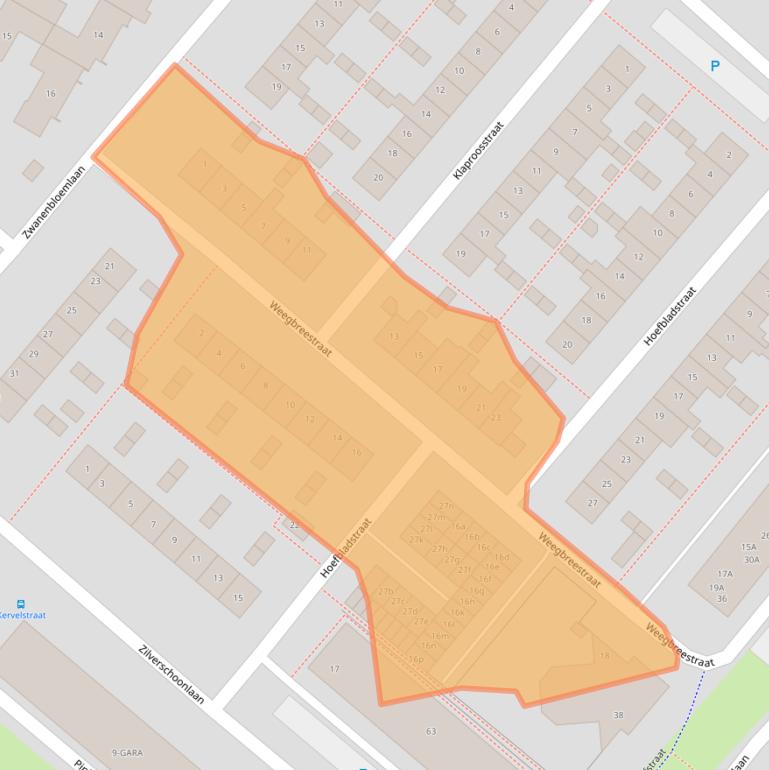 Kaart van postcodegebied 1562SE.