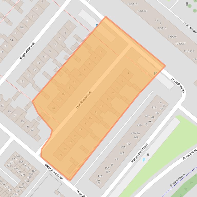 Kaart van postcodegebied 1562SH.