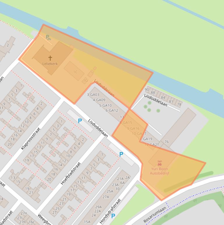 Kaart van postcodegebied 1562SK.