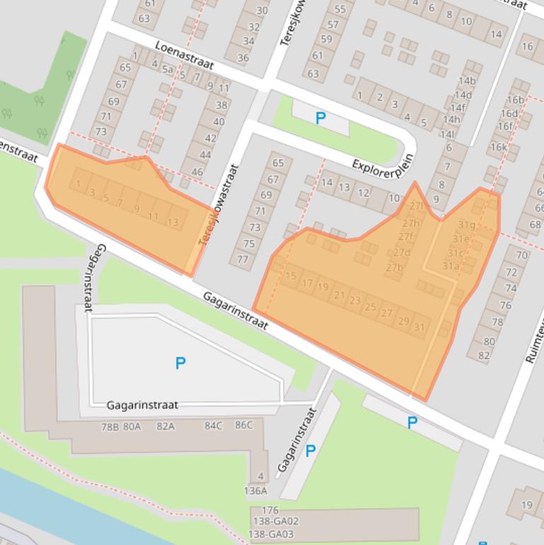 Kaart van postcodegebied 1562TA.