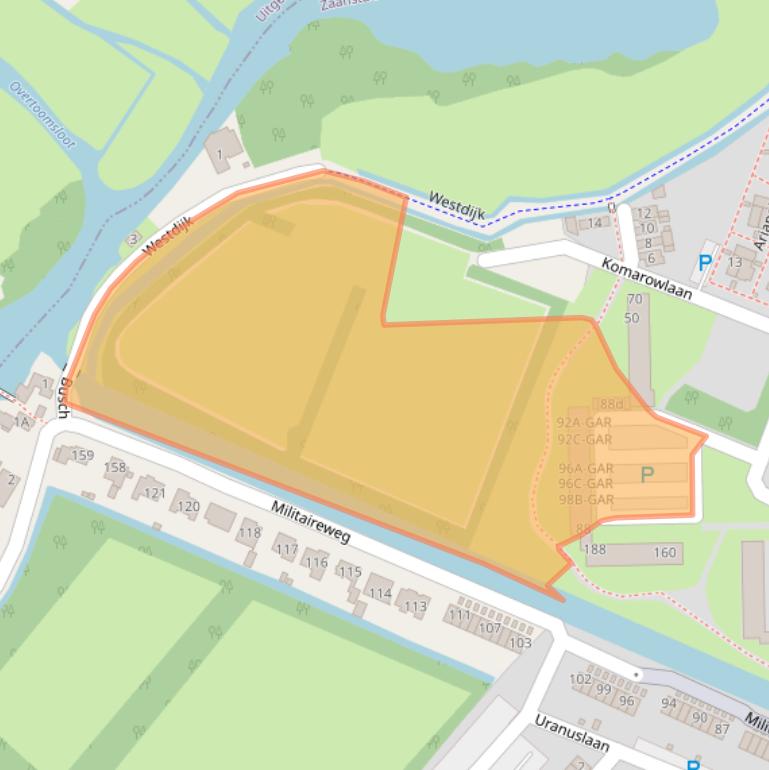 Kaart van postcodegebied 1562TN.