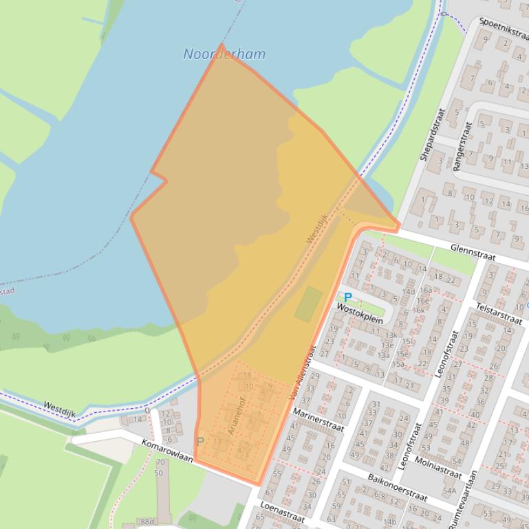 Kaart van postcodegebied 1562TW.