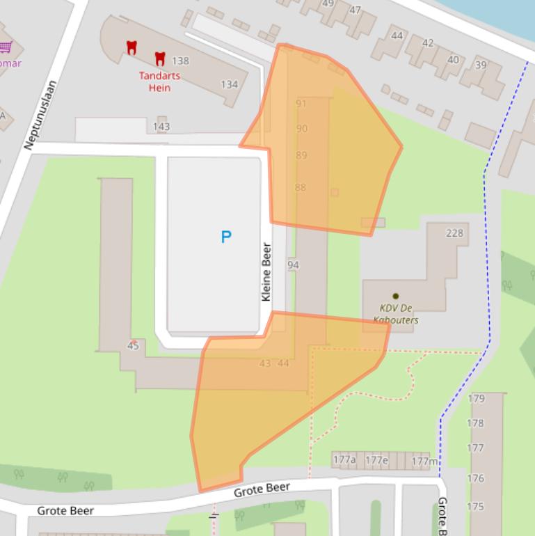 Kaart van postcodegebied 1562VE.