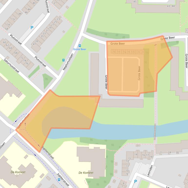 Kaart van postcodegebied 1562VJ.