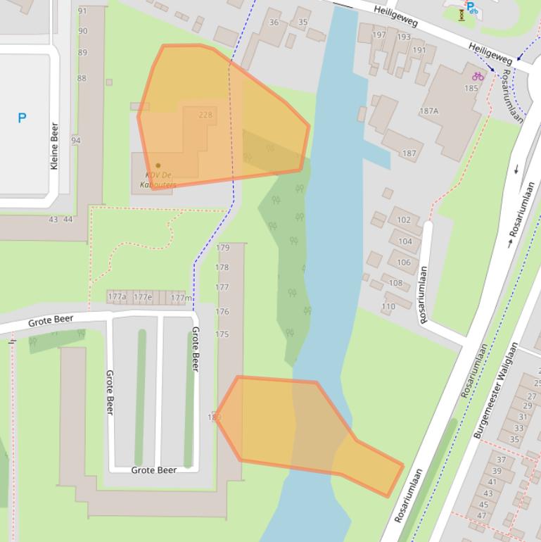 Kaart van postcodegebied 1562VZ.