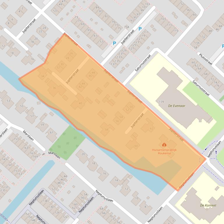 Kaart van postcodegebied 1562WS.