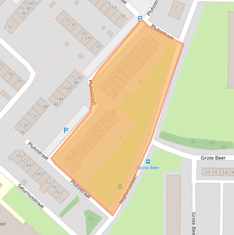 Kaart van postcodegebied 1562XG.