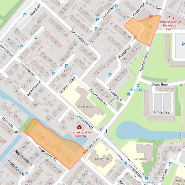 Kaart van postcodegebied 1562XL.