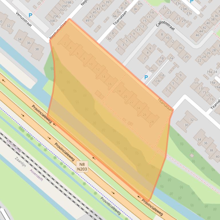 Kaart van postcodegebied 1562ZD.