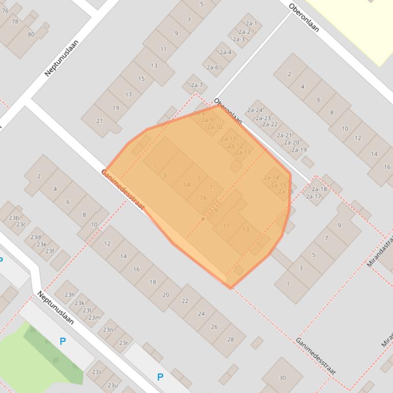 Kaart van postcodegebied 1562ZJ.