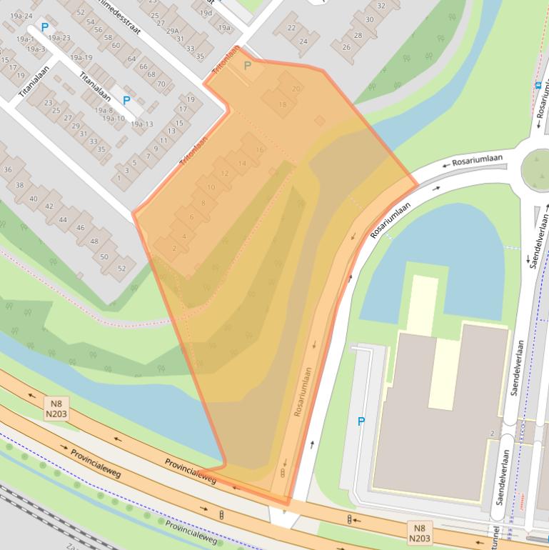 Kaart van postcodegebied 1562ZP.