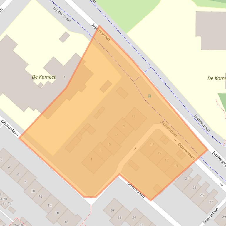 Kaart van postcodegebied 1562ZS.