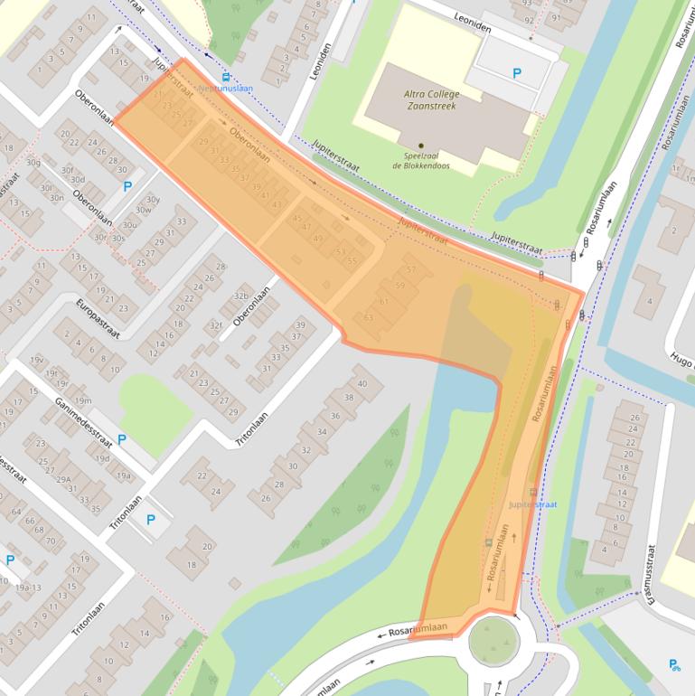 Kaart van postcodegebied 1562ZT.
