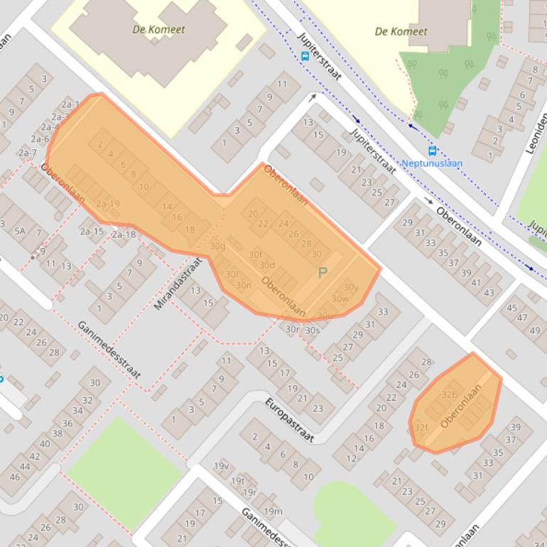 Kaart van postcodegebied 1562ZV.
