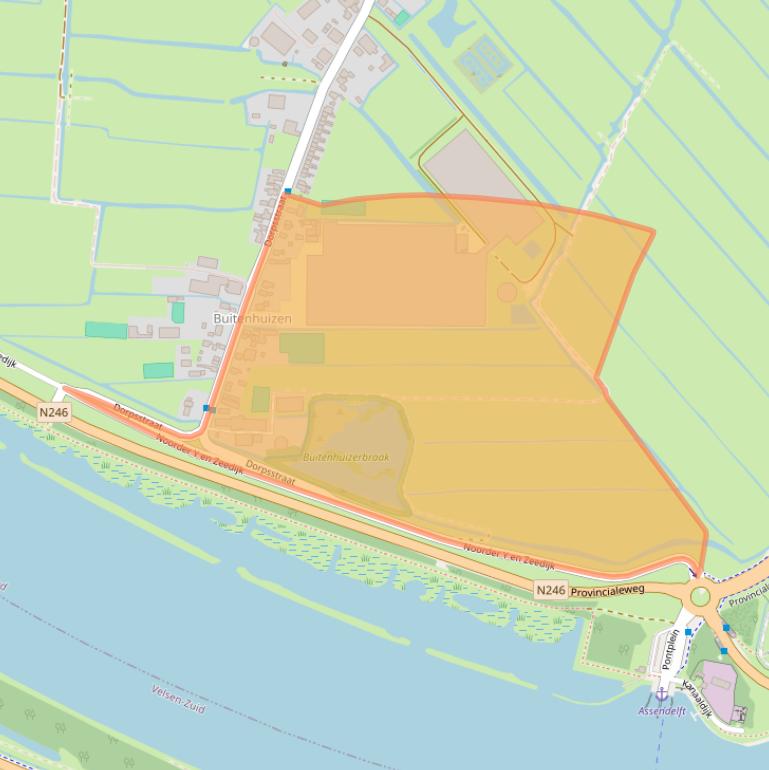 Kaart van postcodegebied 1566AA.