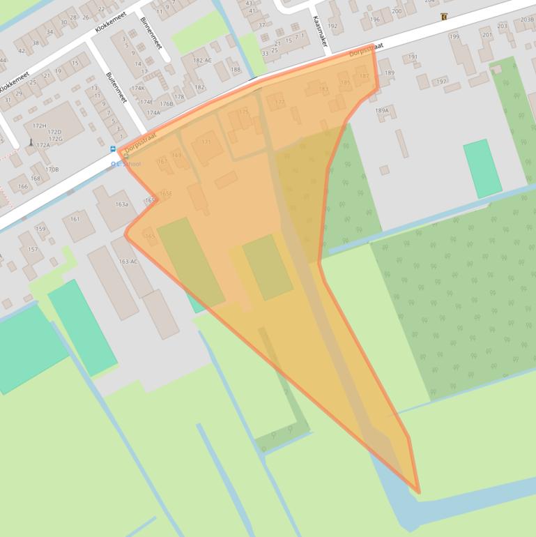 Kaart van postcodegebied 1566AG.