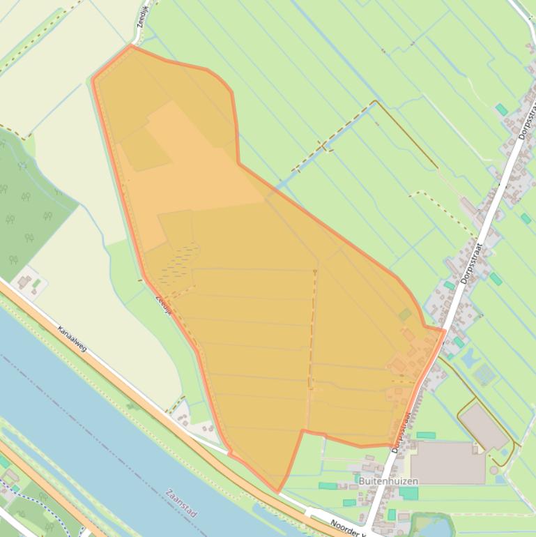 Kaart van postcodegebied 1566AL.