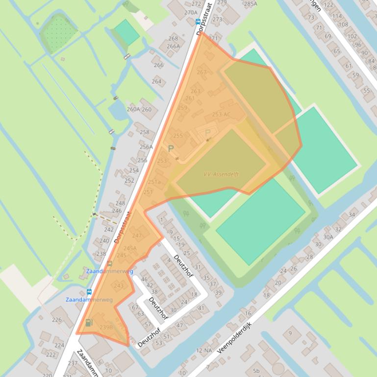 Kaart van postcodegebied 1566BA.