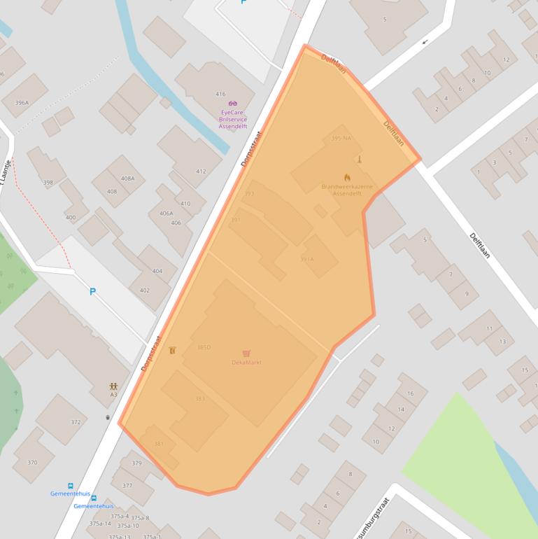 Kaart van postcodegebied 1566BE.