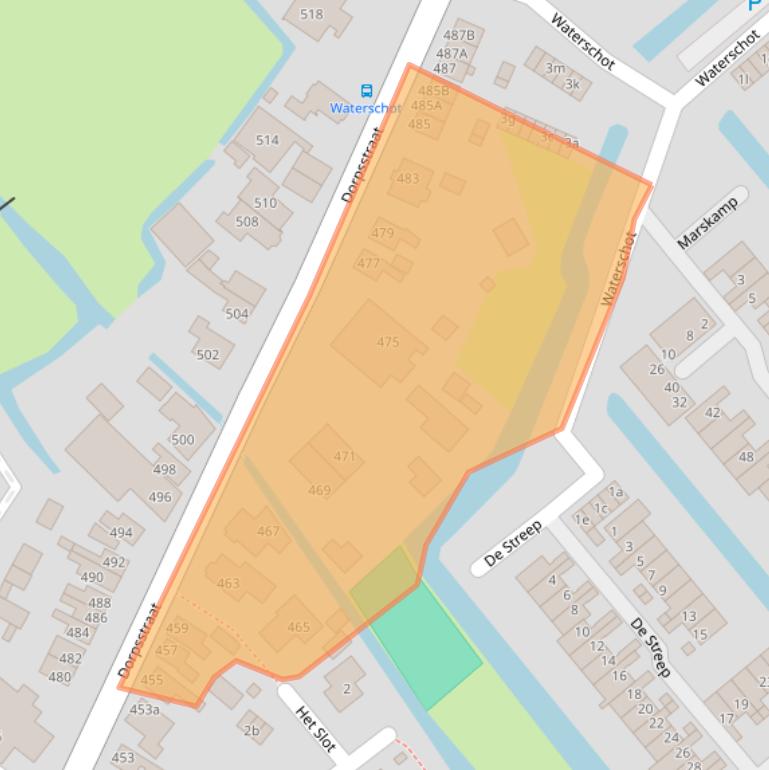 Kaart van postcodegebied 1566BJ.