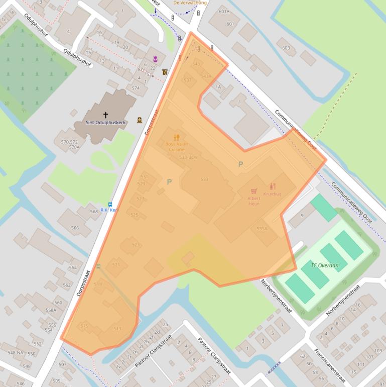 Kaart van postcodegebied 1566BL.