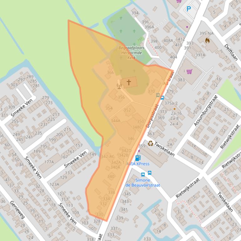 Kaart van postcodegebied 1566BR.