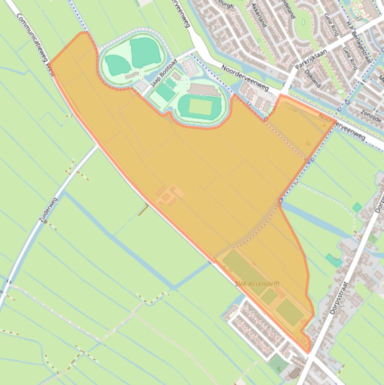 Kaart van postcodegebied 1566DA.